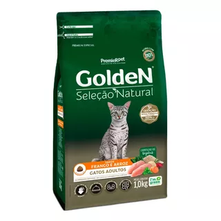 Ração Golden Seleção Natural Gatos Adulto Frango/arroz 1kg