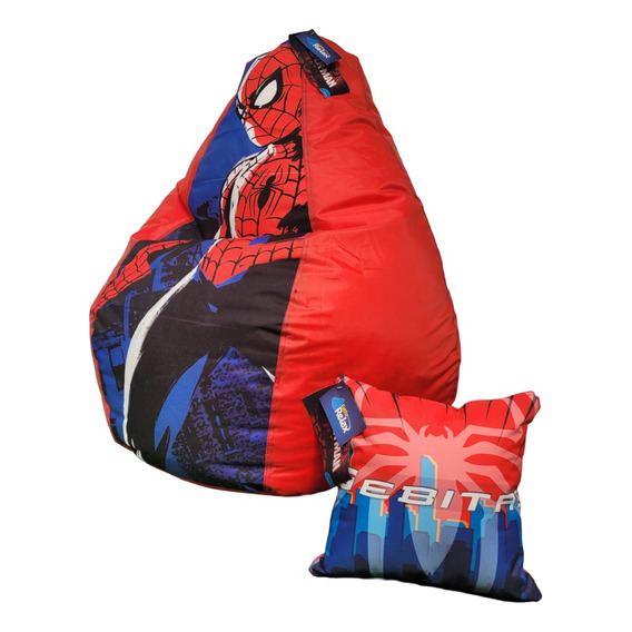 Silla Puff Spider-man + Cojin Obsequio - Talla L