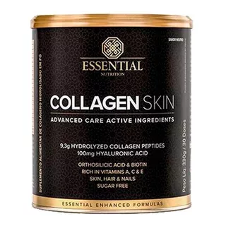 Suplemento Em Pó Essential Nutrition  Collagen Skin Colágeno Collagen Skin Sabor  Neutro Em Lata De 330g