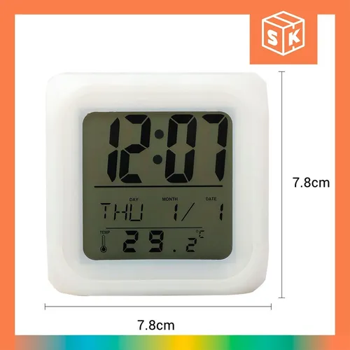Reloj Despertador Luz Led Rgb Pantalla Alarma Temperatura