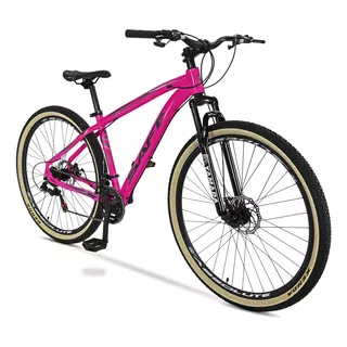 Bicicleta Mountain Bike Aro 29 Safe 21 Marchas Freio À Disco Cor Rosa Pink Tamanho Do Quadro 17