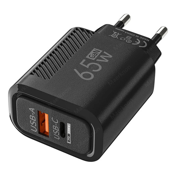 Cargador 65w Usb C Pd Carga Rapida 3.0 Qualcomm Fast Charge