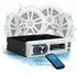 Boss Audio Systems Mck632wb.64 Paquete Estéreo Marino Bluetooth, Sin Cd Dvd Mp3 Usb Wma Am Fm Radio, Altavoces De 6.5 Pulgadas, Antena, Resistente A La Intemperie