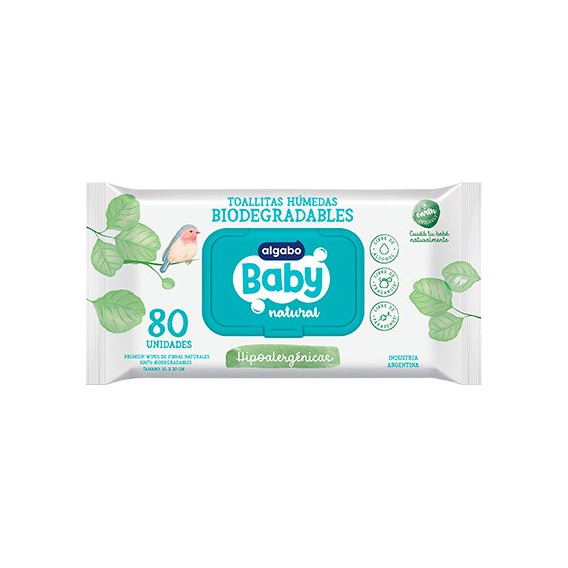 Caja X24 Baby Toallitas Biodegradables Húmedas 80u Algabo
