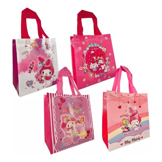 Lote 12 Bolsas Dulceros My Melody Fiesta Bolos Kuromi Cumple