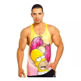 Playera Tank Top Corte Olimpica Estampada Fenix Fit