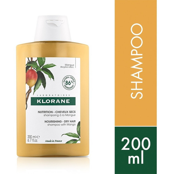 Shampoo Klorane Mango Cabello Seco X 200 Ml