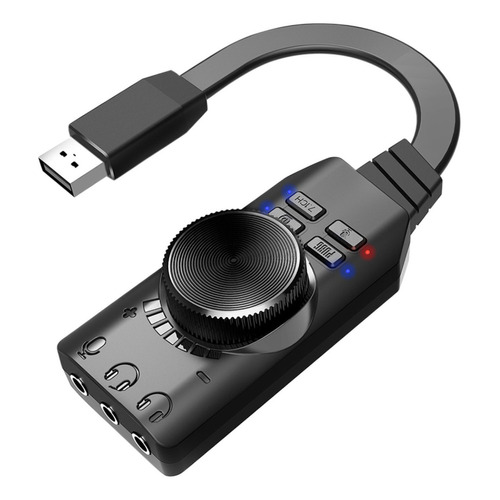 Tarjeta de sonido externa GS3 USB 2.0 de 7.1 canales Virtual Live Store