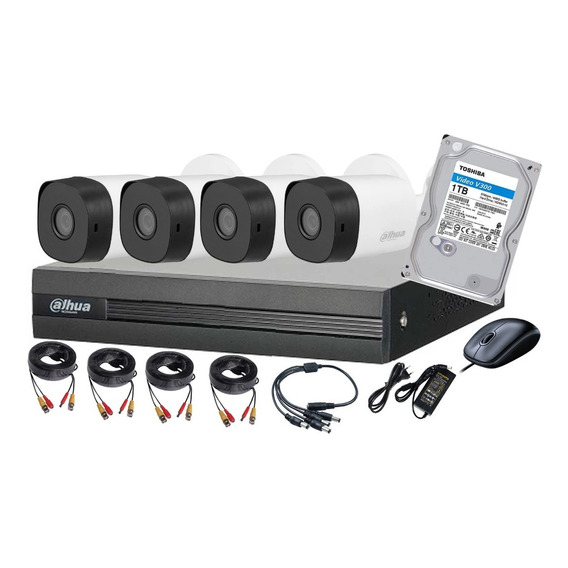 Cctv Kit Pro Dahua Dvr 4ch + 4 Cam 1080p Hdd 1tb  Tienda9cl