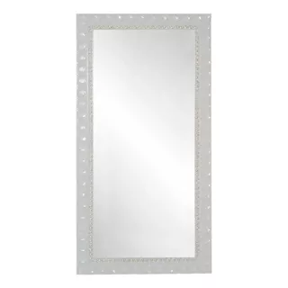 Espelho Luxo Branco C/dourado 50x100 Decorativo Para Corpo 