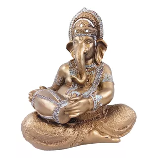 Escultura Dios Hindú Ganesha Elefante Buda Abundancia 30cm 