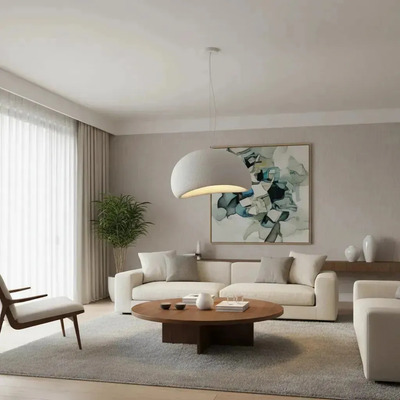 Colgante Stone 50cm 1 Luz Apto Led Deco Moderno Luz Desing Blanco