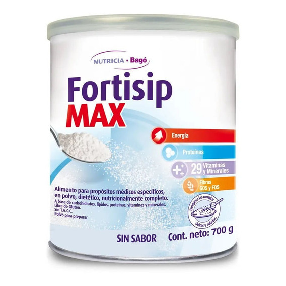 Fortisip Max Maxima Energia Neutro Lata X 700 Gr Sabor Sin sabor