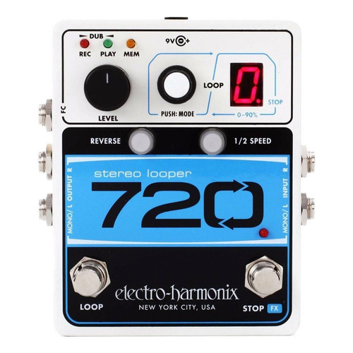 Pedal de efecto Electro-Harmonix 720 Stereo Looper  blanco