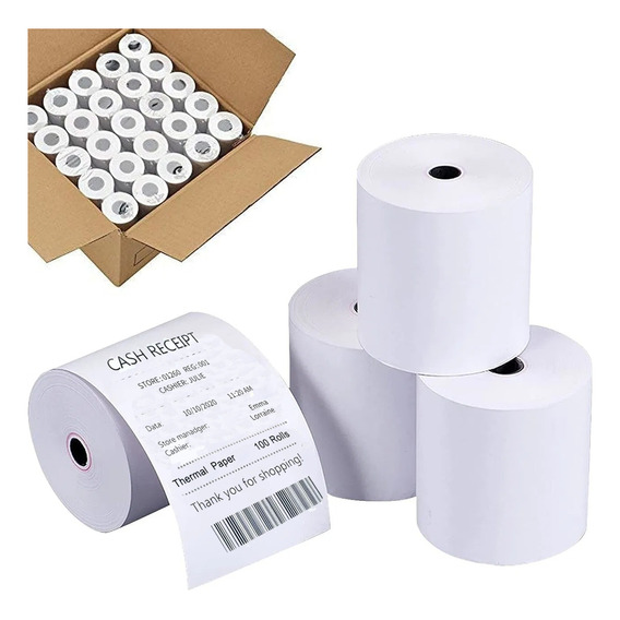 100 Rollos Papel Termico Miniprinter 57x40 Impresora 58mm