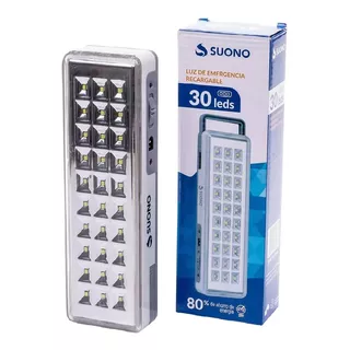 Luz De Emergencia 30 Leds Recargable Usb 220v Compacta Slim Color Blanco