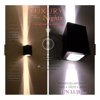 Lámpara De Pared Fusion Cosmos Iluminación Luxury Nights 2 Lentes Color Negro 220v 3 Unidades