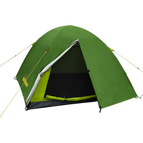 Carpa Waterdog Dome-ii 3 Personas Trekking Camping Excursion Color Verde