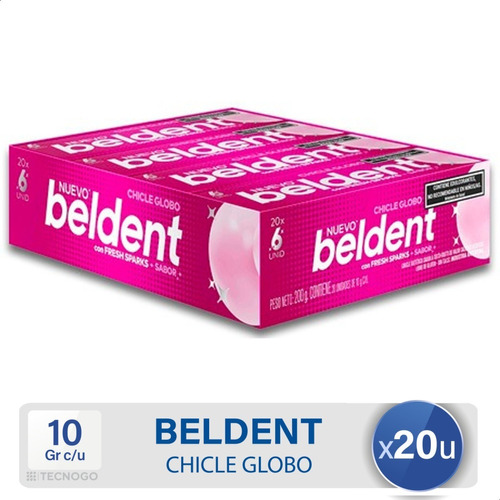 Chicles Beldent Globo Display X 20 Uni