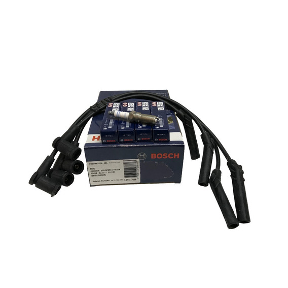 Juego Cables Bujia + Bujias Bosch Ford Ka 1.6 8v Rocam