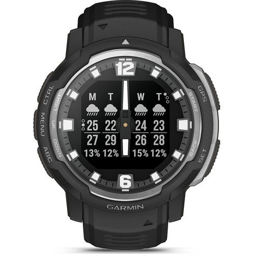 Smartwatch Instinct Crossover Reloj Garmin Revodrive Vo2 Max Color del bisel Negro