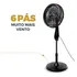 Ventilador De Coluna Bvc31a Maxx Force 6 Pás 75w Britânia 38 Cm N/ Preto Cinza Plástico 6