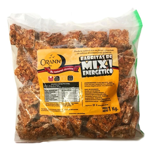 Orann Barritas Mix Energético 1 Kg Apto Vegano