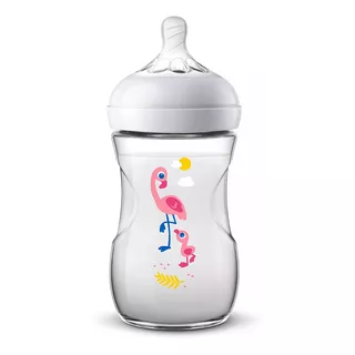 Mamadera Philips Avent Natural Scf070/21 260ml 1m+ Flamencos