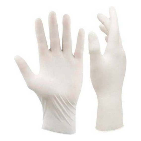 Guantes descartables Euromix Examinación color blanco talle M de látex con polvo x 100 unidades