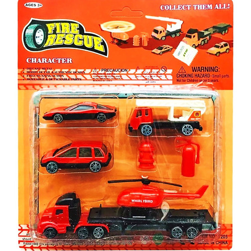 Set Autitos Bomberos 7 Piezas Mundo Cla Fd1611205