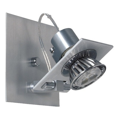 Aplique Pared Aluminio 1 Luz Lampara Dicroica 220v Apto Led