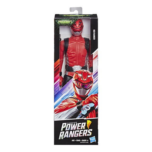Figura Power Rangers 30 Cm Ranger Rojo
