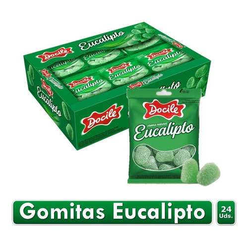 Dulce Gomitas Sabor Eucalipto Docile X 24 Uds