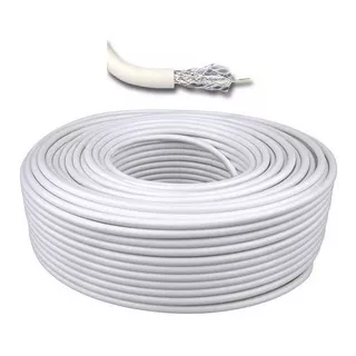 Cable Coaxil Rg6 Color Blanco Rollo 152 Mts. Directv