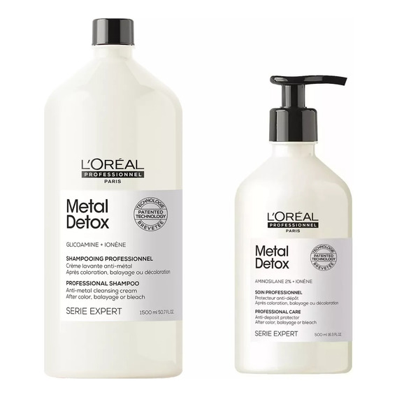 L'oréal Prof Metal Detox Shampoo 1500 + Acondicionador 500