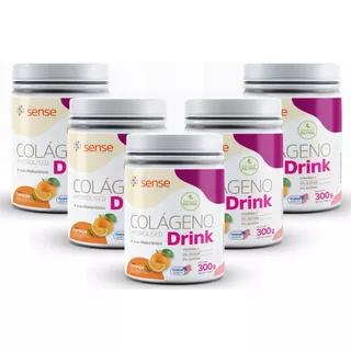 5x Colágeno Hidrolisado Drink + Ácido Hialurônico  Pote 300g