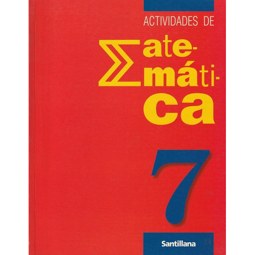 Actividades De Matematica 7º, De Es Varios. Editorial Santillana En Español