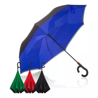 Mundo Store Guarda Chuva Invertido Automático Reforçado Abre Fecha Cor Preto