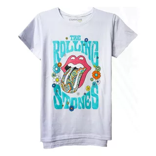 Remera Rolling Stones Spring C/glitter - Mujer Convoys Rock