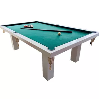 Mesa De Pool Premium Blanco + Tapa Ping Pong Y Accesorios!!!