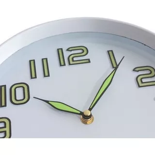 Relógio De Parede Analógico Fluorescente | 25,4cm