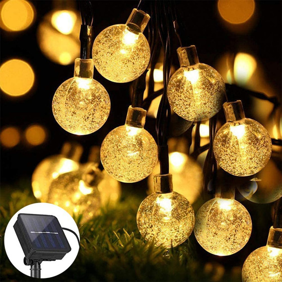 Luces de navidad y decorativas Noiluva solar 21m de largo blanco cálido 110 LED