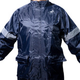 Impermeable A-034 - Talla G En Negro Y Azul