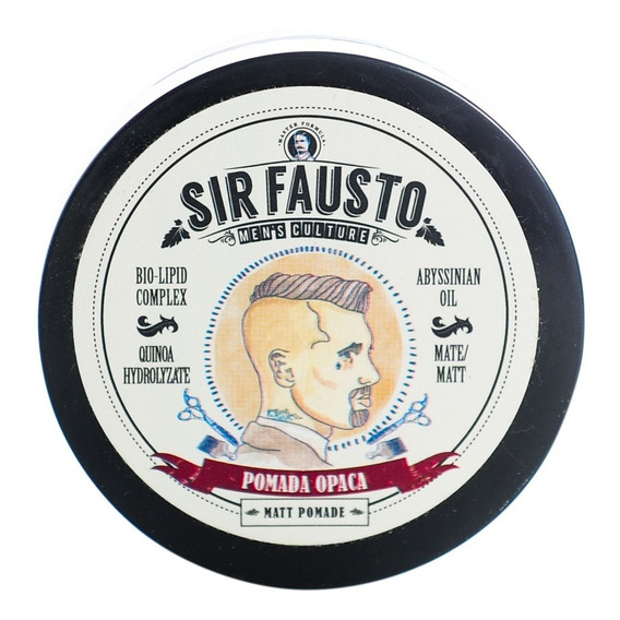 Sir Fausto Men's Culture Pomada Opaca Cabello Barbería 50ml