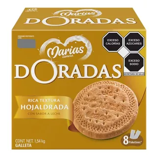 Galletas Marías Doradas 8 Pz De 193 Gr, Caja 1.54 Kg