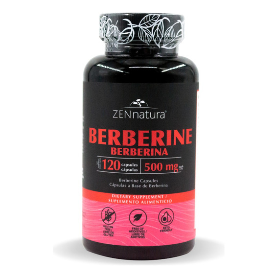 Berberine Control De Peso Y Glucosa 120 Caps Zen Natura Sabor Sin sabor