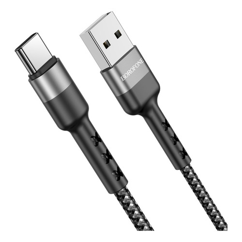 Cable Carga 2.4a Para Microv8 /tipoc/ltcompatible Con iPhone Color Negro Tipo C