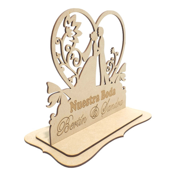 Centros De Mesa Arreglos Para Bodas 20pz Mdf Personalizados