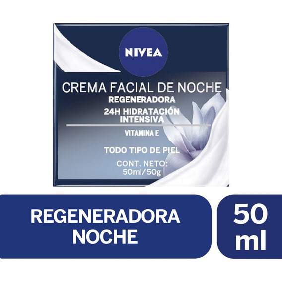 Crema Facial Hidratante Regeneradora Noche Nivea 50ml Tipo de piel Todo tipo de piel