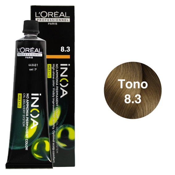  Loreal Inoa Tintura 60 G ( Los Tonos ) Tono 8.3 - Rubio Claro Dorado